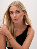 Jon Richard white jet enamel clover bracelet 178mm, UK version