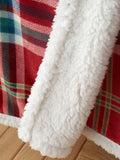 Catherine Lansfield red tartan check throw 130x170cm - British product