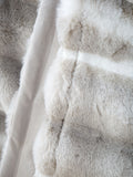 Catherine Lansfield grey faux fur throw 130x170cm - British product
