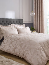 Next Catherine Lansfield Champagne Damask Jacquard Duvet Cover and Pillowcase Set- Buy online at McGrocer