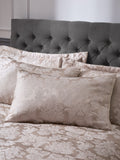 Catherine Lansfield champagne damask jacquard duvet cover and pillowcase set - British product