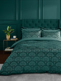 Catherine Lansfield teal green duvet cover set - British product