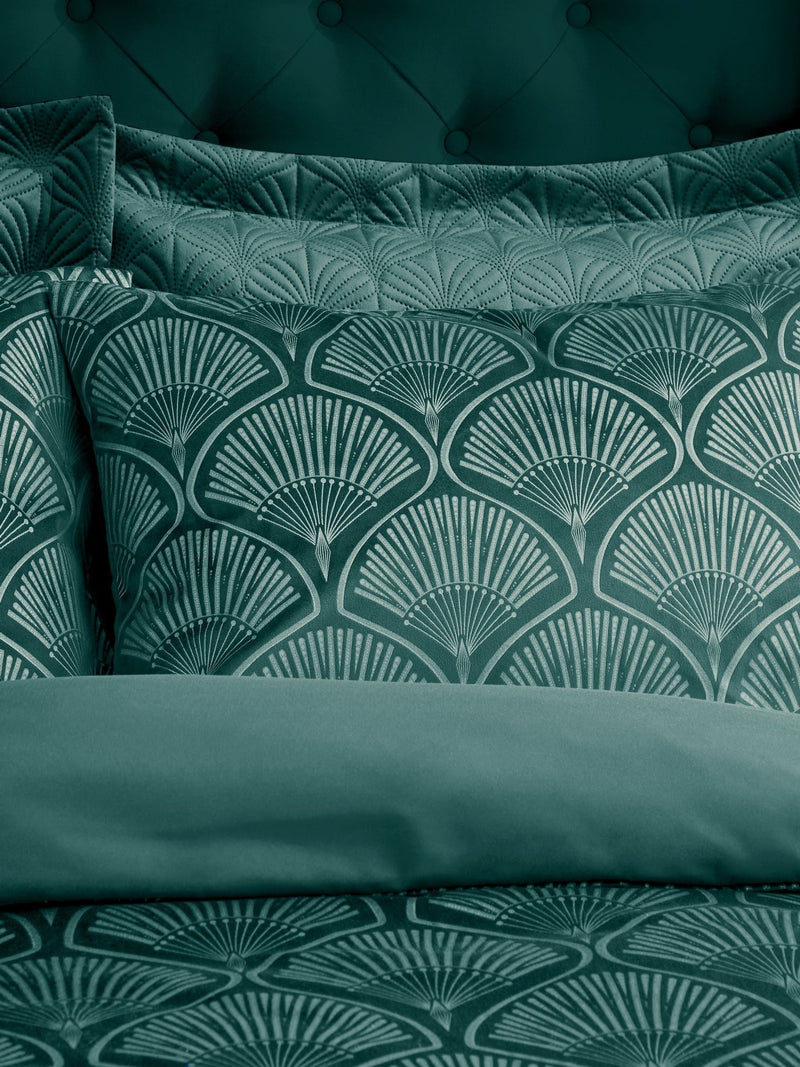Catherine Lansfield teal green duvet cover set - British product