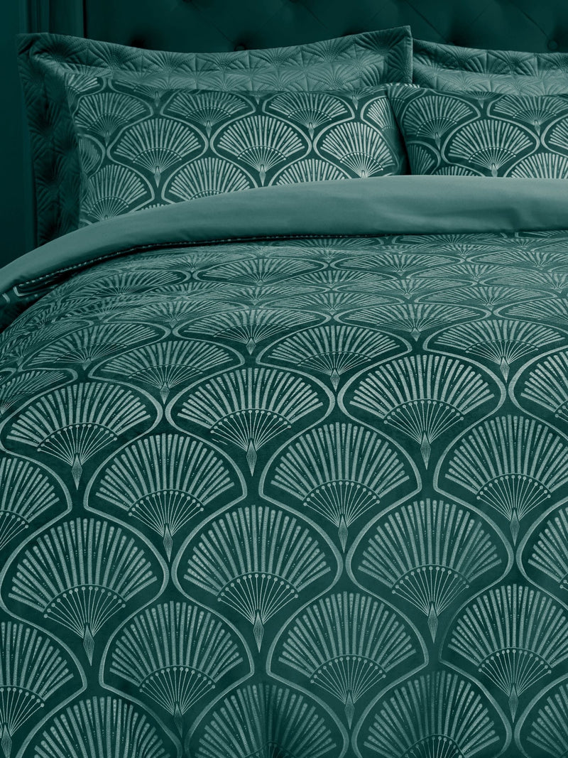 Catherine Lansfield teal green duvet cover set - British product