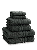 Next Catherine Lansfield 6 Piece Charcoal Grey Zero Twist 100% Cotton Towel Set- Buy online at McGrocer