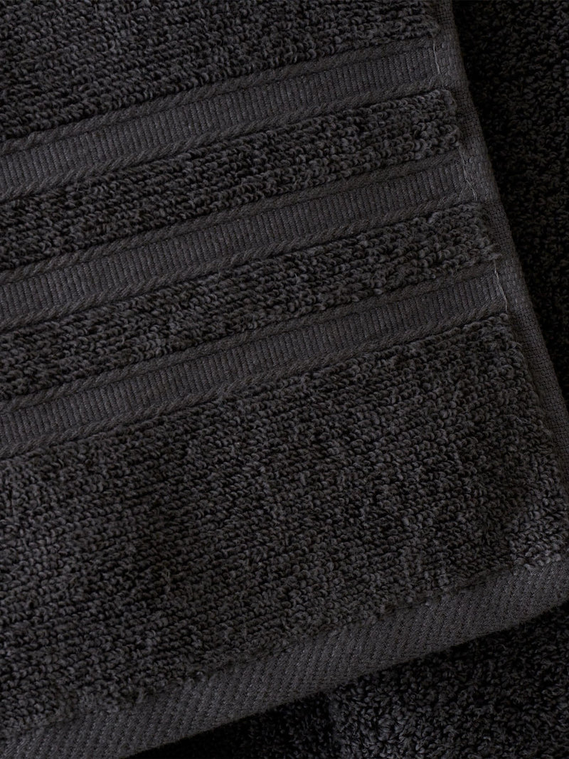 Catherine Lansfield charcoal grey zero twist cotton towel set, UK version