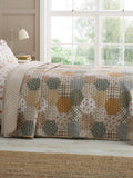 Catherine Lansfield floral patchwork quilted bedspread - British product