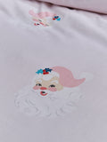 Catherine Lansfield pink vintage Christmas Santa reversible duvet cover set - British product