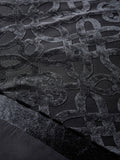 Catherine Lansfield black lattice cut velvet duvet cover and pillowcase set - British product
