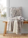Catherine Lansfield silver grey arctic fox faux fur throw - British product