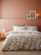 Catherine Lansfield Orange Reversible Pumpkin Duvet Cover and Pillowcase Set