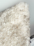 Catherine Lansfield silver grey faux fur cushion 45x45cm - British product