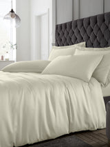 Catherine Lansfield Champagne Silky Soft Satin Duvet Cover and Pillowcase Set