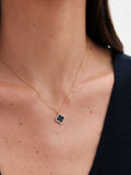 Jon Richard black tone jet clover pendant necklace, UK version