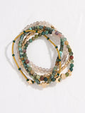 FatFace green stretch stack bracelet 18cm - British product