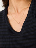 FatFace gold tone bow pendant necklace 23cm - British product