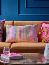 Next Cut Velvet Stripe Cushion, 40 x 59cm- Buy online at McGrocer