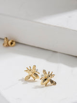 Next FatFace Gold Tone Bee Stud Earrings- Buy online at McGrocer