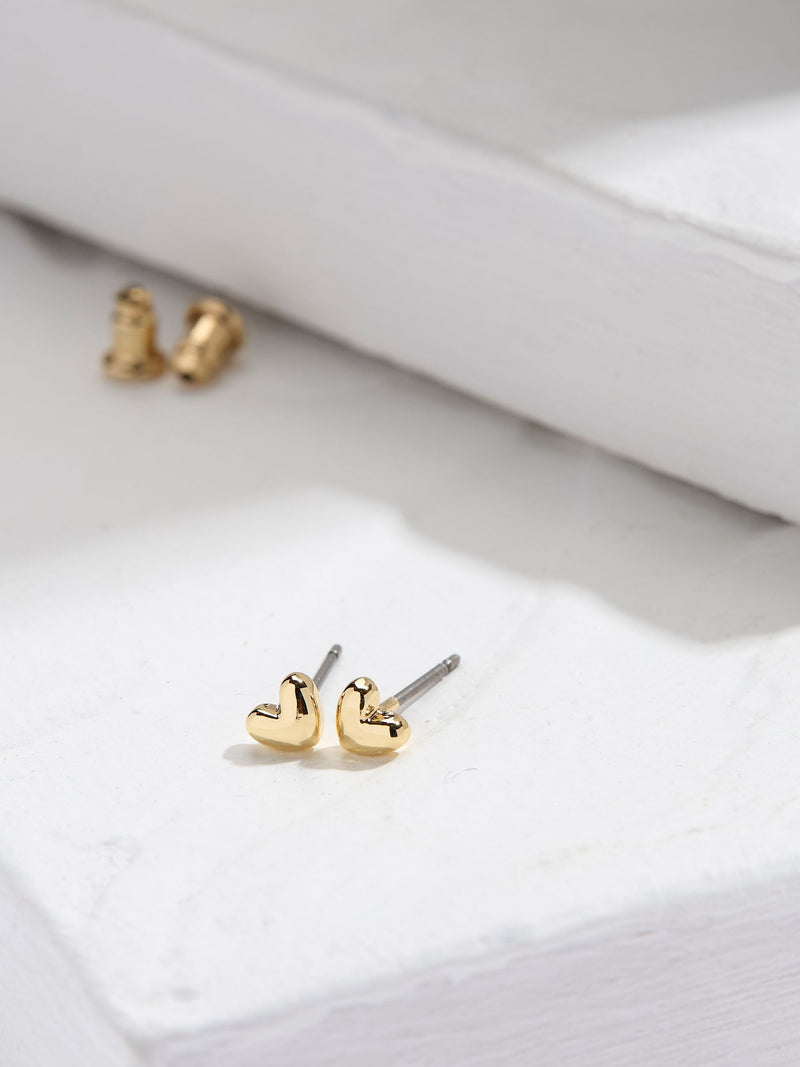 FatFace gold tone heart stud earrings - British product