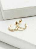 FatFace white enamel daisy stud earrings 1.5cm width - British product