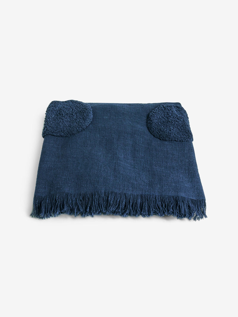MADE.COM Navy Emil Abstract Tufted Throw 180x130cm, UK version