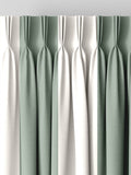 Cath Kidston sage green Canopy Stripe made-to-measure curtains, imported from the UK