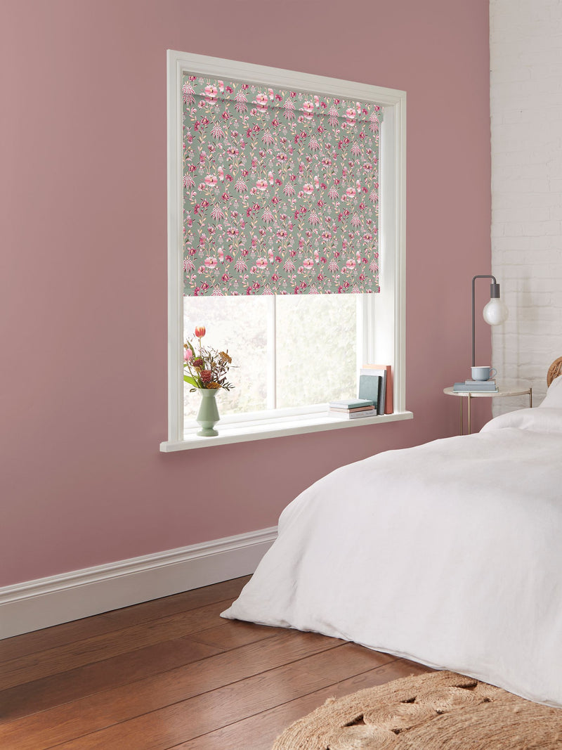 Cath Kidston Friendship Gardens roller blind sage green - British product