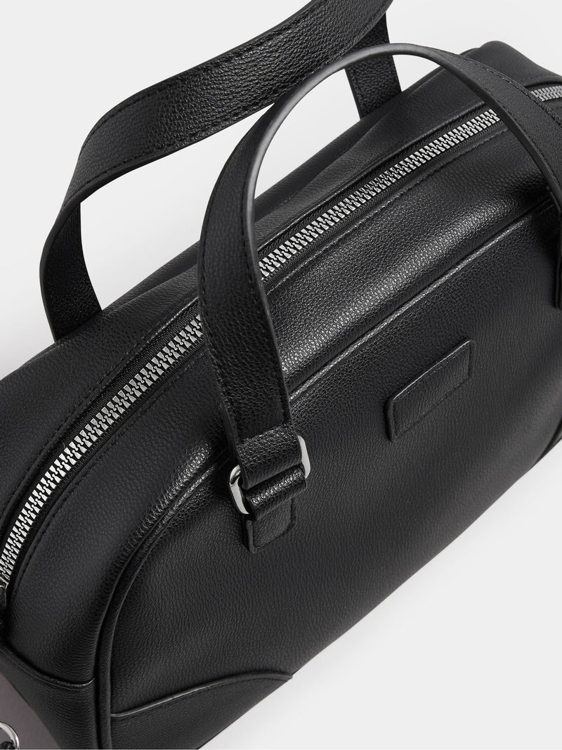 Yours cross-body bag black faux leather, imported from the UK