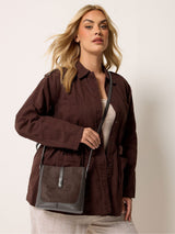 Next Yours Curve Brown Faux Suede Cross Body Bag- Buy online at McGrocer