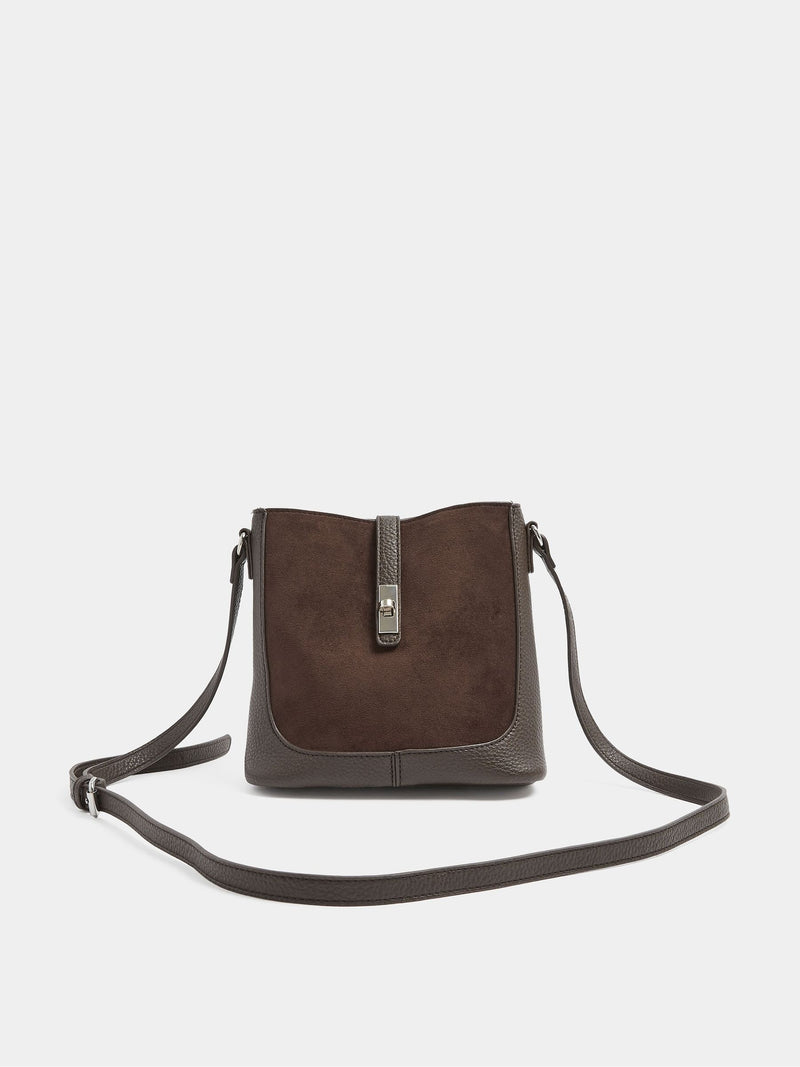 Yours Curve brown faux suede cross body bag (British brand)
