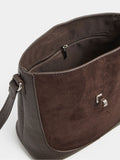Yours Curve brown faux suede cross body bag (British brand)