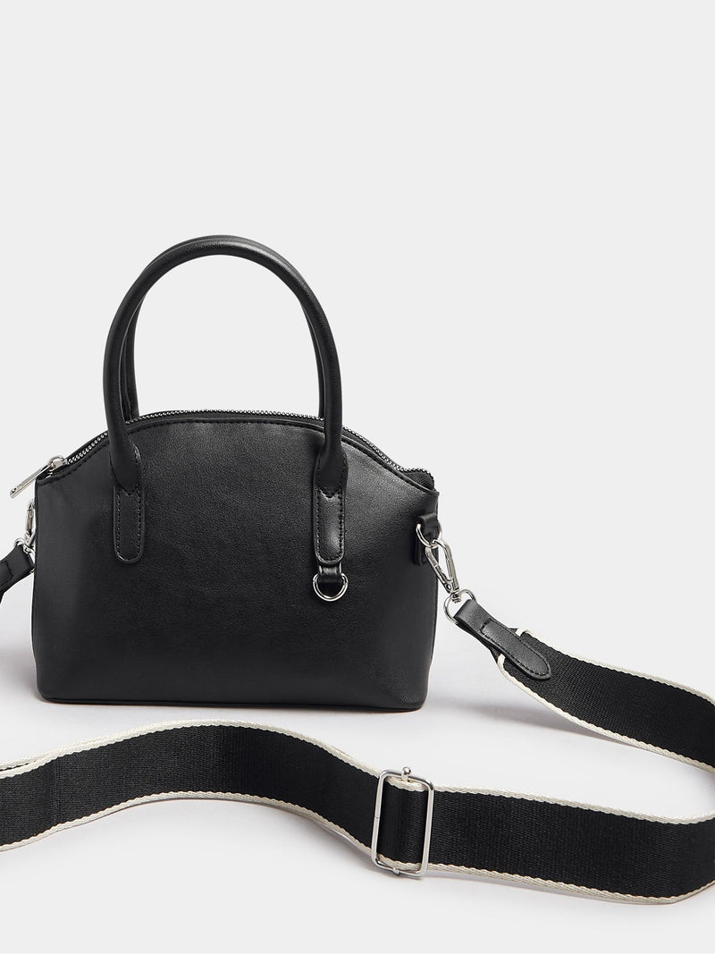 Yours Curve black contrast strap cross body bag (British brand)