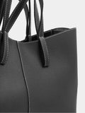 Yours black faux leather slouchy shoulder bag, imported from the UK