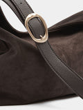 Yours Curve brown faux suede shoulder bag - British product