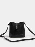 Yours cross-body bag black faux suede (British brand)