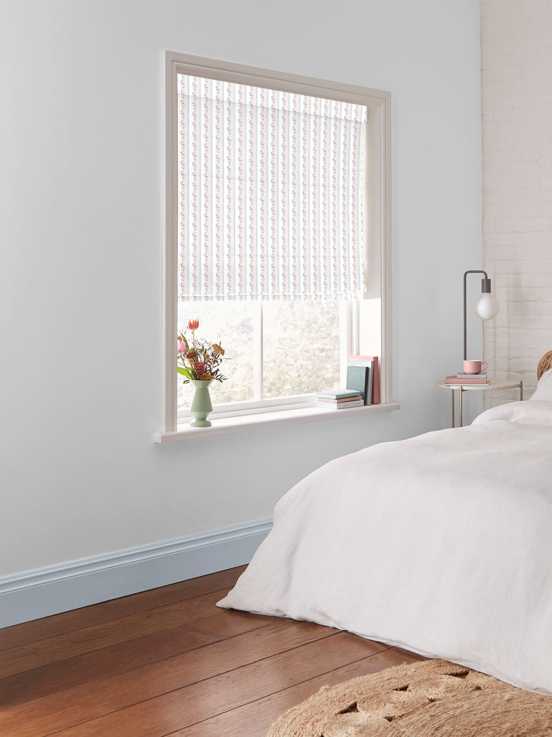 Cath Kidston Cream Ticking Vine Roman blind, imported from the UK