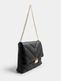 Yours black faux leather quilted shoulder bag (British brand)