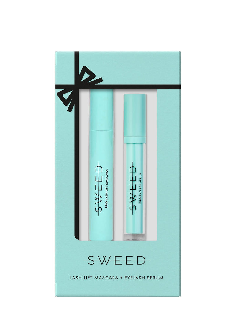 Sweed lash lift mascara and eyelash growth serum set (British brand)
