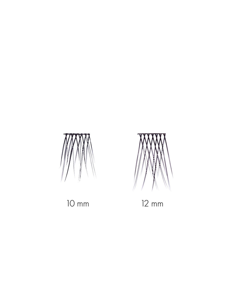 Sweed No Lash Cluster Duo false eyelashes with 10mm and 12mm clusters (British brand)