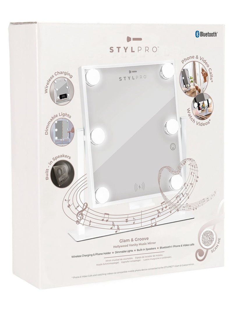 Stylpro Glam and Groove Hollywood vanity mirror with Bluetooth speakers (British brand)