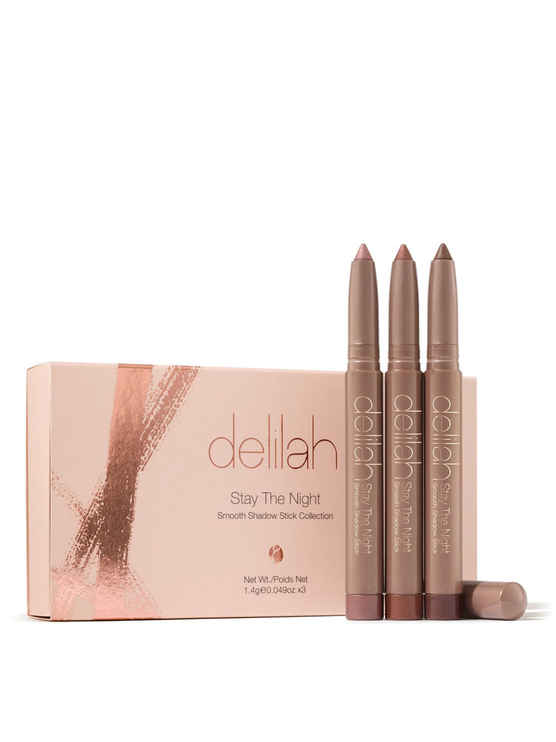 Delilah Stay The Night Smooth Shadow Stick Trio gift set - British product