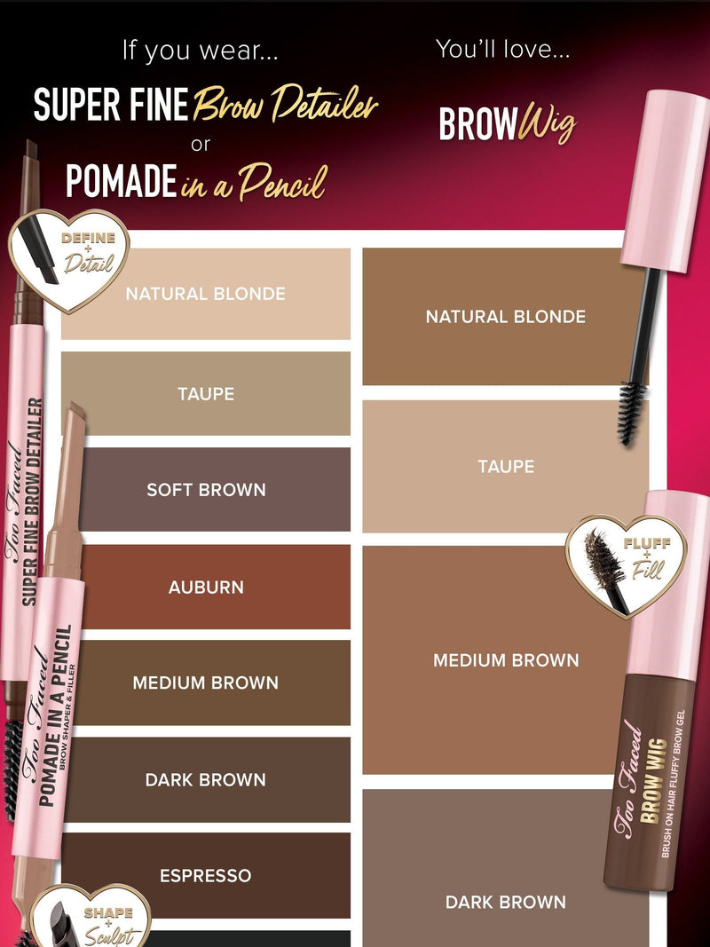 Too Faced Superfine Brow Detailer Dark Brown (British brand)