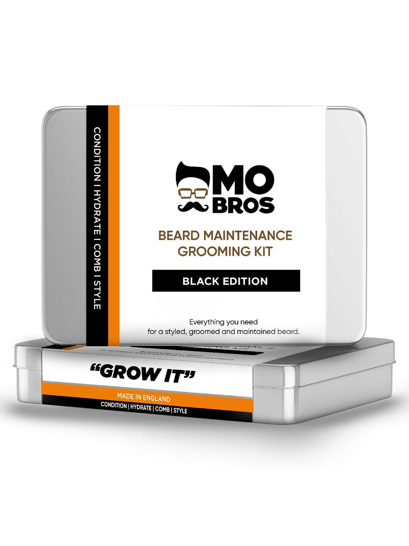 Mo Bros XL Black Edition Beard Care Kit, imported from the UK