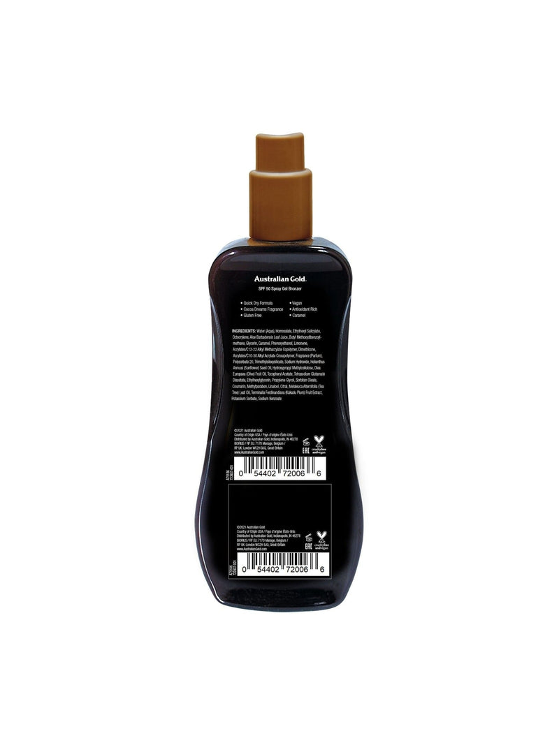 Australian Gold SPF 50 sun cream with bronzer 237ml - British product