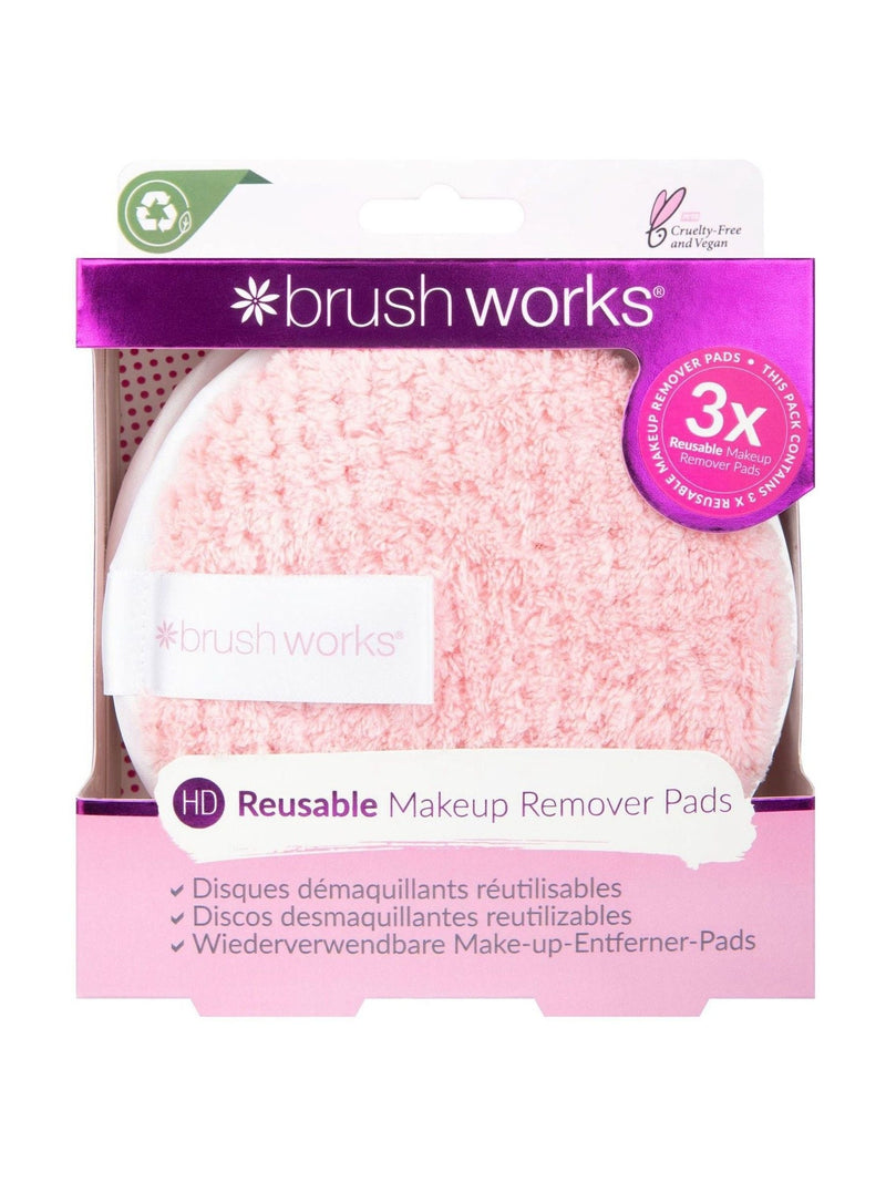 Brush Works HD reusable makeup remover pads 3 pack - British product