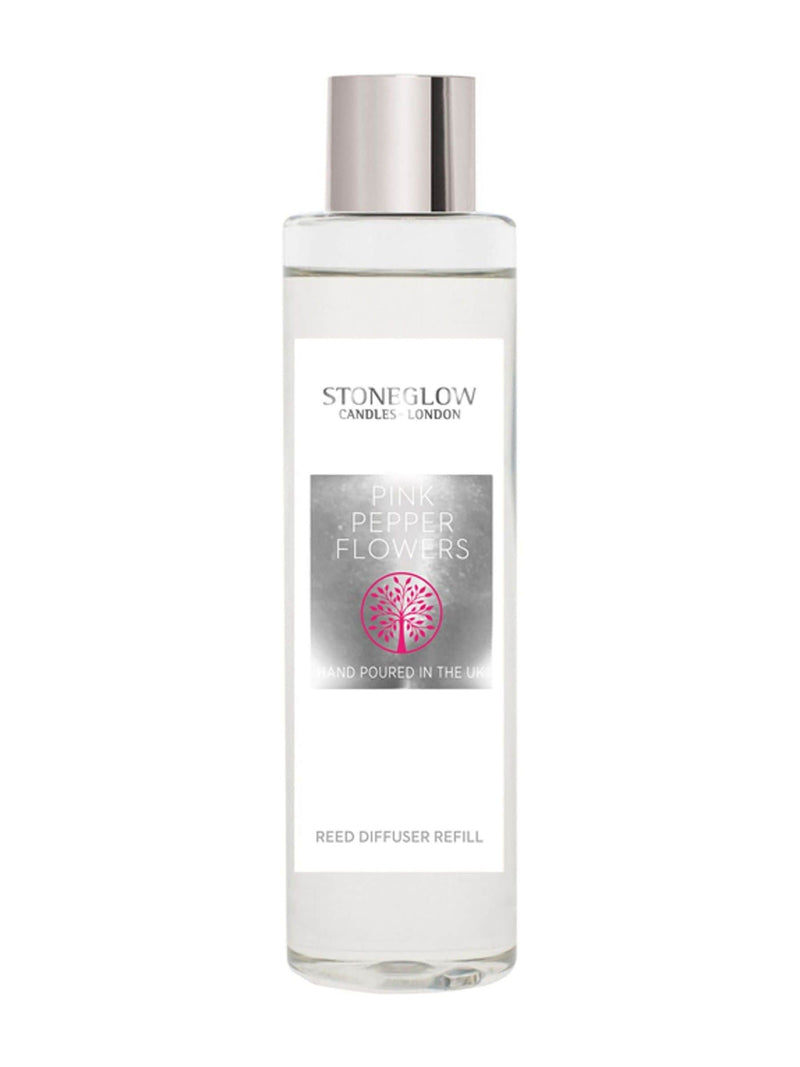Stoneglow Pink Pepper Flowers reed diffuser refill 210ml (British brand)