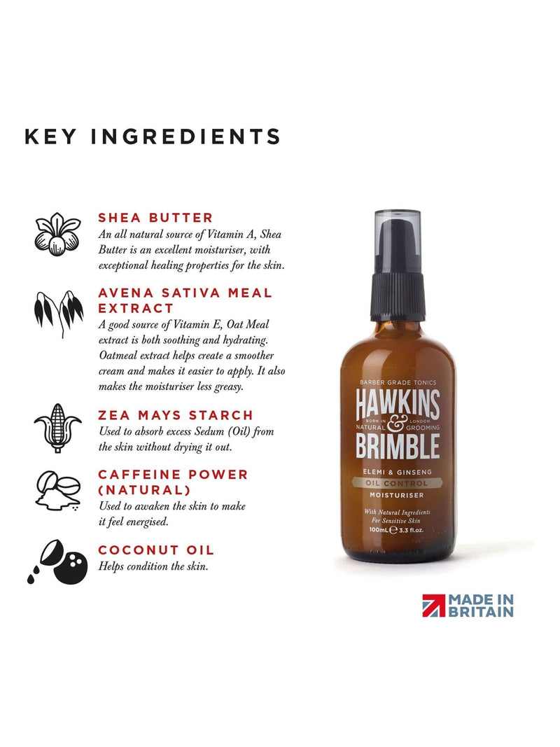 Hawkins & Brimble oil control moisturiser 100ml, UK version