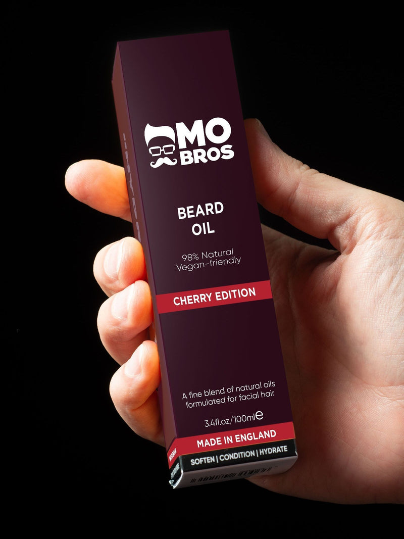 Mo Bros black cherry beard oil 100ml, imported from the UK
