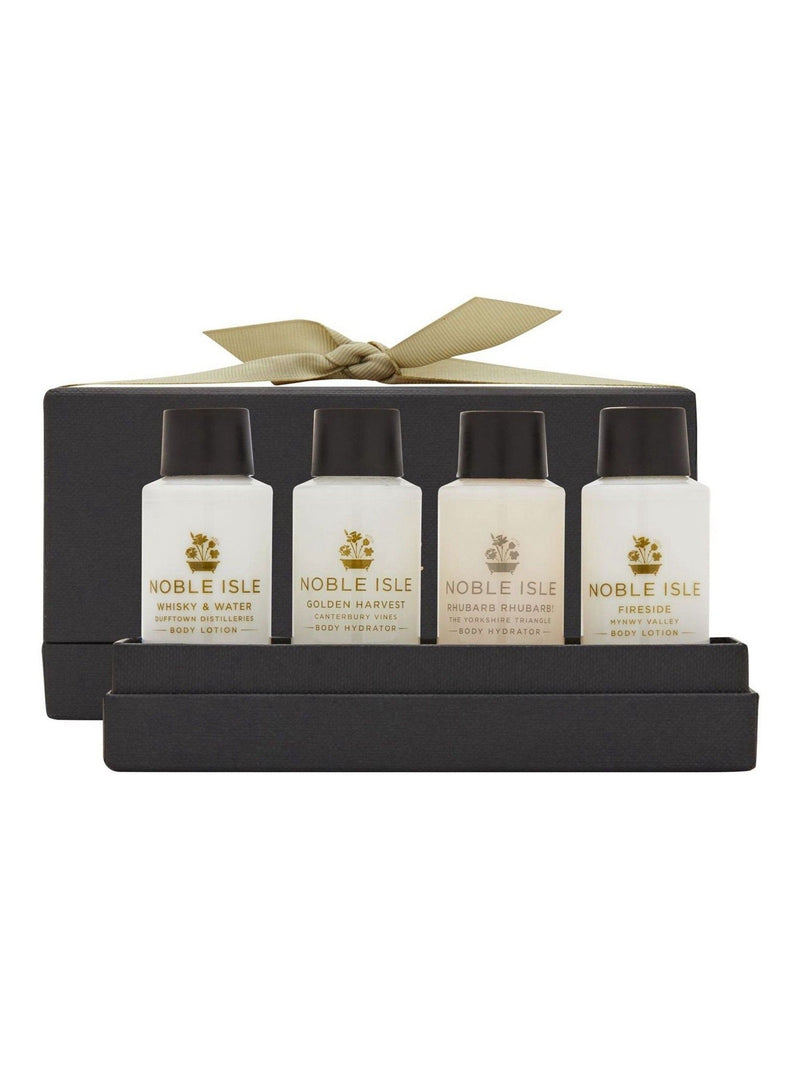 Noble Isle Fragrance Sampler Body Lotion Gift Set 4 x 30ml, imported from the UK