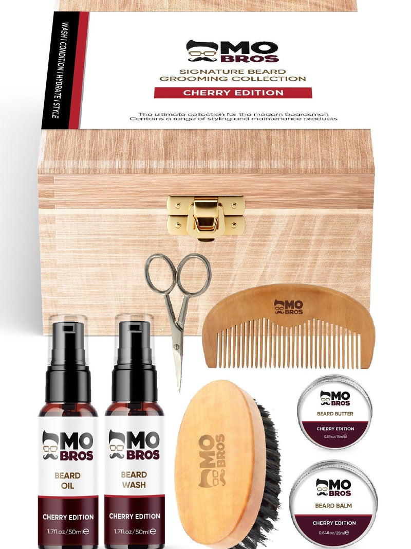Mo Bros beard maintenance kit black cherry (British brand)